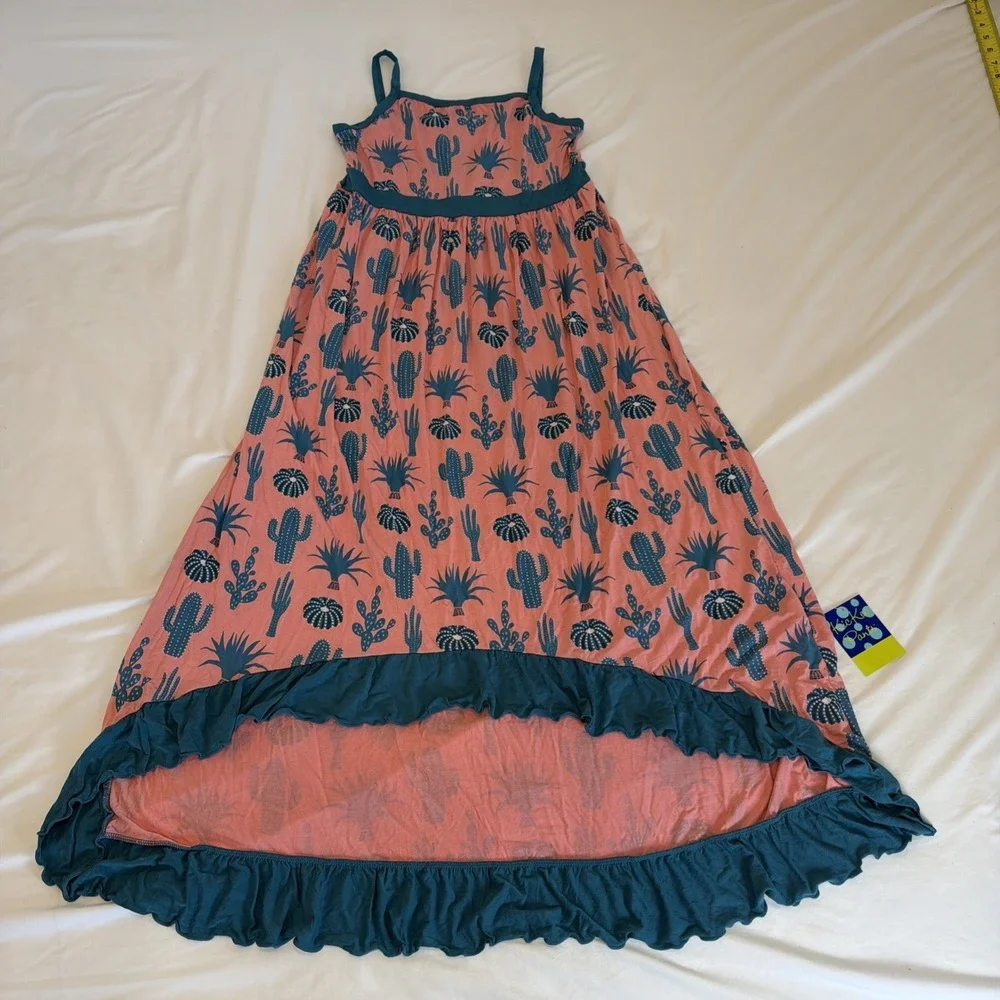 Kickee Pants Bamboo Girl Cactus Hi Lo Maxi Dress Size XXL 14/16 New